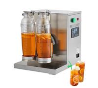 Shaker automatique pour thé au lait, shaker double avec porte-gobelet, minuterie de 1 à 120 s, 340 tr/min, en acier inoxydable, interrupteur d'urgence, pour thé aux perles