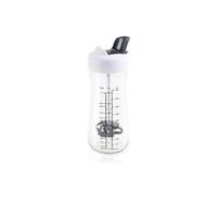 Shaker avec bec verseur et mélangeur transparent gris blanc