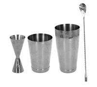 Shaker Bartender Special Cocktail Shaker avec crépine Boston Multifinectional 304 Ensemble de crépine rétro en acier inoxydable pour mélanger les cocktails (B)