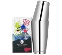 Shaker Boston en acier inoxydable : lot de 2 shaker professionnel 550 ml & 750 ml de Homekeros
