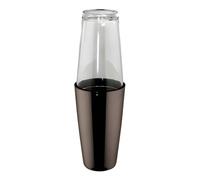 Shaker Boston Noir Bicchiere Verre Acier Cocktail Bar Mixology 2 Pièces Ilsa