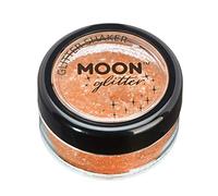 Shaker brillant iridescent par Moon Glitter (Paillette Lune) - 100% de paillettes cosmétique pour le visage, le corps, les ongles, les cheveux et les lèvres - 5g - Orange