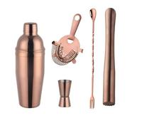 Shaker Cocktail Ensemble De Shaker À Cocktail En Acier Inoxydable, 750Ml, Outils Barman Muddler, Bouchon Bouteille Vin, Ustensiles Bar, 1-8 Pièces(Kaki)