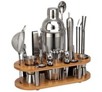 Shaker Cocktail Kit Cocktail Ensemble de shaker à Cocktail en acier inoxydable, 23 pièces, Kit de barman à Cocktail, Kit de bar professionnel Shaker à Cocktail(550ml)