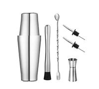 Shaker Cocktail,Kit Cocktail Shaker Professionnel En Acier Inoxydable For Barman, Tasse À Vin, Mélangeur Cocktail, Martini, Ensemble De Bar(6pcs 750x600)