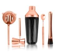 Shaker Cocktail,Shaker Cocktail Inox Ensemble Shaker À Cocktails Avec Accessoires: Doseur, Cuillère Mélanger, Passoire Et Pilon(Copper Plated)