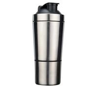 Shaker Cup, Shaker Cup en acier inoxydable avec boule shaker, bouteille d'eau de sport de fitness
