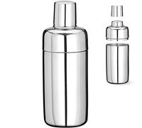 HENDI Shaker à Cocktail, BarUp, 500ml, shaker Cobbler 3 pièces, usage universel, outil de préparation de cocktails tout-en-un, ø79x(H)199mm, acier inoxydable