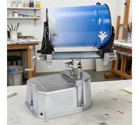 Shaker de peinture pneumatique, shaker de peinture alimenté par air, mélangeur pneumatique robuste pour canettes de 3,8 l, pince réglable et oscillation à 30°, 700 tr/min, 15 min/seau