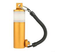 Shaker de plongée lumineux pour anneau avec dragonne - Hochet lumineux 120 dB - Secouez pour briller pour la nuit et pour la plongée dans la grotte - Alliage d'aluminium (orange)