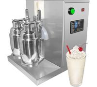 Shaker électrique à thé au lait, machine à milkshake à double tête avec minuterie de 0 à 120 s, comprend 2 tasses pour thé aux bulles et boutiques Boba, parfaite pour un usage domestique ou commercial