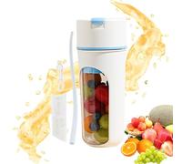 Shaker Électrique avec Bouteille - Blender Électrique pour Shakes Protéinés,480ml Rechargeable avec Paille Gourde Multifonction pour Boissons Fruitées, Randonnée, Voyage, Jus, Camping, Préparation de