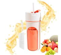 Shaker Électrique avec Bouteille - Sans Fil Personnel et Compact - Multifonction Rechargeable 480 ml avec Paille pour Boissons Maison Sport Voyage Randonnée Camping Smoothies Jus
