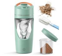 Shaker électrique de protéines de 700 ml avec stockage de suppléments, shaker pour boissons protéinées rechargeable par USB C, fabriqué en Tritan, puissant pour des boissons protéinées lisses, sans