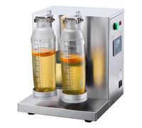 Shaker électrique pour thé au lait, 340 tr/min, automatique, double tasse avec porte-gobelet, hauteur réglable, minuterie de 1 à 120 s, en acier inoxydable, pour cocktails