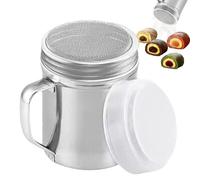 Shaker en métal avec couvercle, Shaker en acier inoxydable - Salière et poivrière assaisonnement poivre | Tamis à farine, shaker en acier inoxydable pour sucre en poudre, cuisine, cuisson