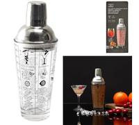 SHAKER EN VERRE AVEC RECETTES 450ML M12