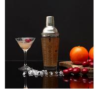 Shaker en verre - COOK CONCEPT - 450 mL - Avec recettes - Argent et transparent