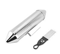 Shaker Guiro en acier inoxydable avec grattoirs, instrument de percussion musicale Guiro en métal avec grattoir, 15,3 x 4,3 pouces