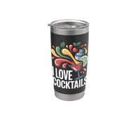 Shaker I Love Cocktails Citron vert Gobelet isotherme en acier inoxydable double paroi