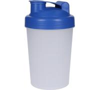 Shaker "Protein" 0,40 l - Shaker fitness pour boissons protéinées & sportives avec tamis amovible - gobelet à secouer pour un mélange parfait - translucide/bleu standard PP
