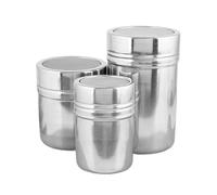 Shaker Sucher Poudre - Flire À Mais Fin Acier Inoxydable | Shaker En Poudre Au Chocolat | 3 Pièces Coco Powder Pour Gâteau Au Thé, Pain, La Pâtisserie, es Crêpes, Café