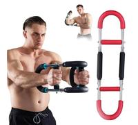 Shaker Twister Arm Trainer, extenseur de poitrine réglable en forme de U, barre de musculation portable, équipement de fitness à domicile pour homme, pour débutants et athlètes professionnels (rouge)