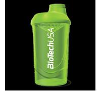 BioTechUSA Wave Shaker | Bouteille shaker | 100% étanche | Mélange amélioré | Durable et sûr | Sans BPA, 600 ml, En Couleur Vert