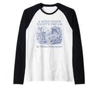 Shakespeare A Midsummer Night's Dream Cute Book Lover Manche Raglan