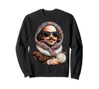 Shakespeare Bard Littérature Anglaise Granny Square Crochet Sweatshirt