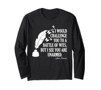 Shakespeare Battle of Wits Citation Littéraire Bard Humour Manche Longue