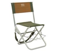 Shakespeare Chaise pliante avec support pour canne à pêche Marron/vert 100 kg