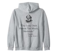 Shakespeare Hamlet Citation - The Lady Doth Protest Too Much Sweat à Capuche