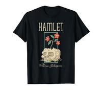 Shakespeare Hamlet Skull Candle Book Gothic Littérature T-Shirt