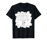 Shakespeare Hamlet Tragedy Titre Page Littérature Théâtre T-Shirt