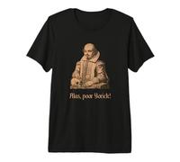Shakespeare Hélas, pauvre Yorick! Shakespeare Play Citation T-Shirt Haut de Gamme