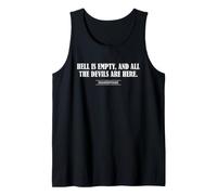 Shakespeare Hell is Empty Citation Dark Literature Bard Débardeur