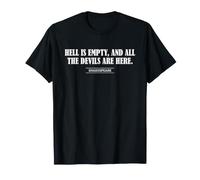 Shakespeare Hell is Empty Citation Dark Literature Bard T-Shirt