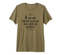 Shakespeare I Am Not Bound to Please Thee with My Answers T-Shirt Haut de Gamme