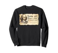 Shakespeare Love All Trust A Few Citation Littérature Bard Sweatshirt
