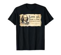 Shakespeare Love All Trust A Few Citation Littérature Bard T-Shirt