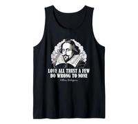 Shakespeare Love All Trust Few Citation Bard Littérature Débardeur