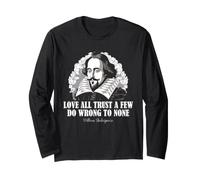 Shakespeare Love All Trust Few Citation Bard Littérature Manche Longue