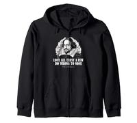 Shakespeare Love All Trust Few Citation Bard Littérature Sweat à Capuche