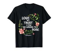 Shakespeare Love All Trust Quelques Citations Ne Vous trompez Pas T-Shirt
