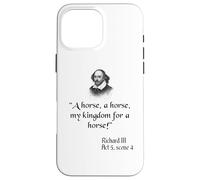 Shakespeare Play King Richard III Citation A Horse A Horse Coque pour iPhone 16 Pro Max