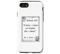 Shakespeare Play King Richard III Citation A Horse A Horse Coque pour iPhone SE (2020) / 7 / 8