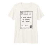 Shakespeare Play King Richard III Citation A Horse A Horse T-Shirt Haut de Gamme
