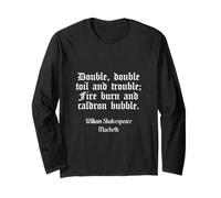 Shakespeare Shirt Double Toil and Trouble Citation Manche Longue