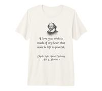 Shakespeare Shirt Much Ado About Nothing Citation I Love You T-Shirt Haut de Gamme